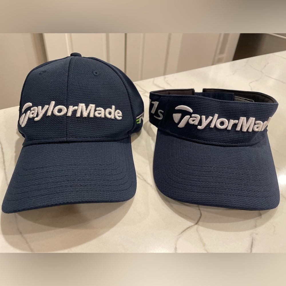 (Set of 2) TaylorMade Navy Cap & Visor, OSFM, Never Worn